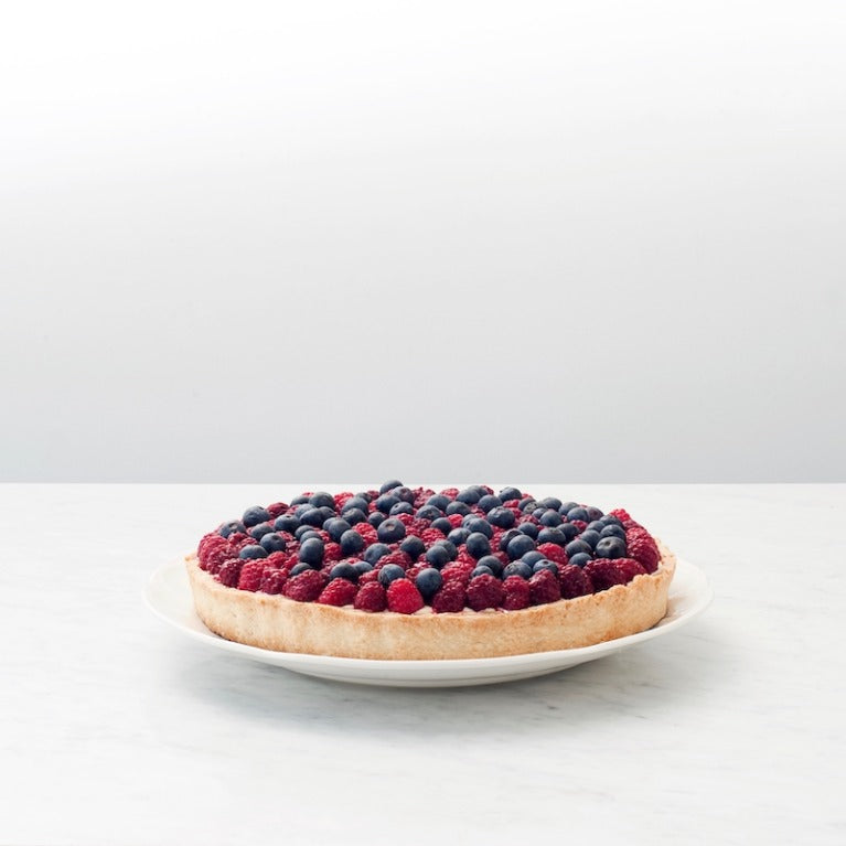 Tarta de Frambuesas y Arándanos