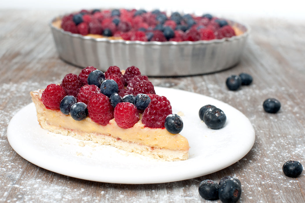 Tarta de Frambuesas y Arándanos