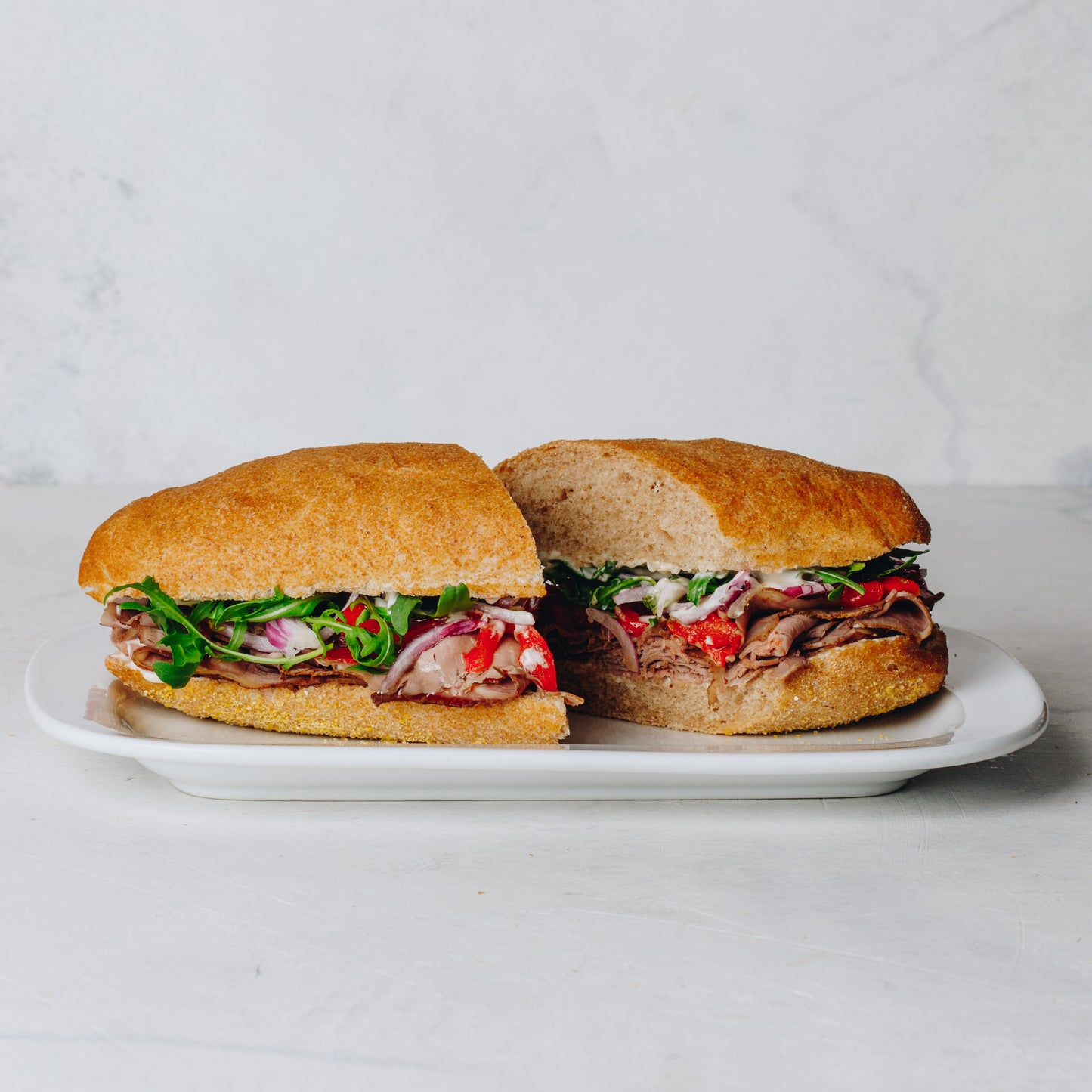 Sándwich de roast beef casero