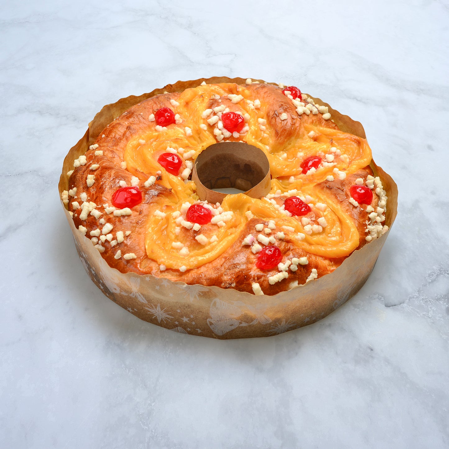 Rosca con crema pastelera