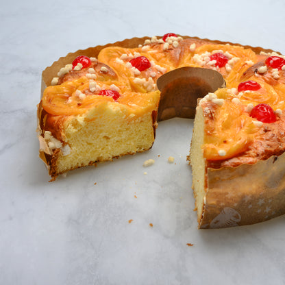 Rosca con crema pastelera
