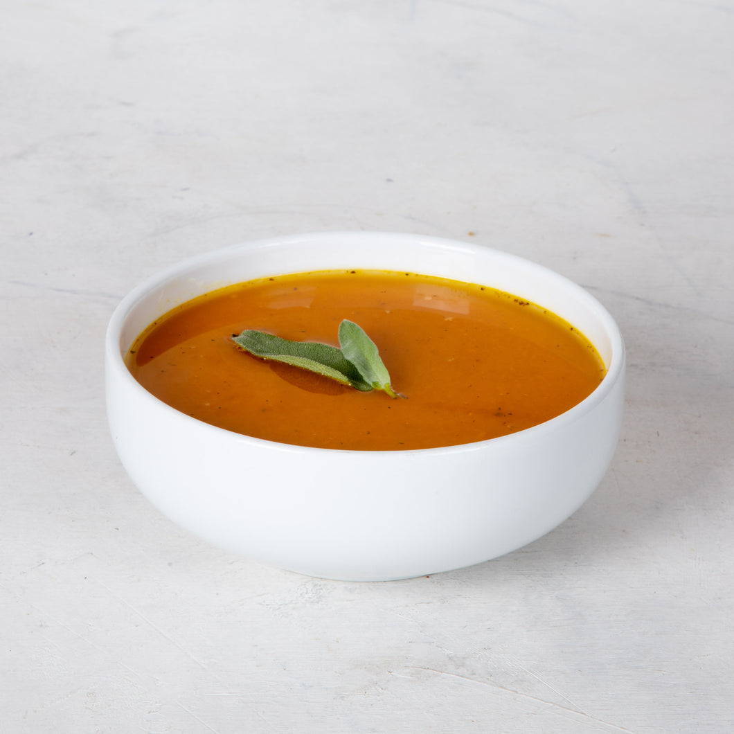 Sopa de calabaza y manzana verde