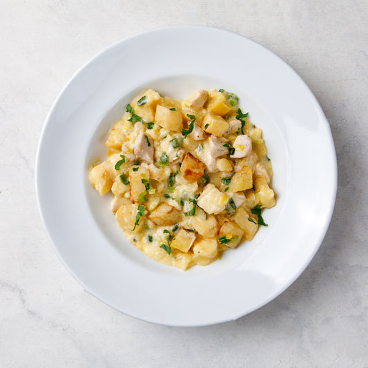 Pollo con papas al verdeo